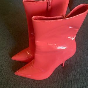 Pink Calvin Klein Stiletto Boots Size 9